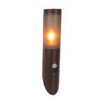 Eglo Luce Da Parete Helsinki Acciaio Inossidabile Marrone | IP55 - Adatto per 1x E27 - Sensore Di Movimento