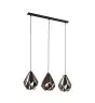 Eglo Luce Pendente Carlton 1 Nero, Rame | Adatto per 3x E27